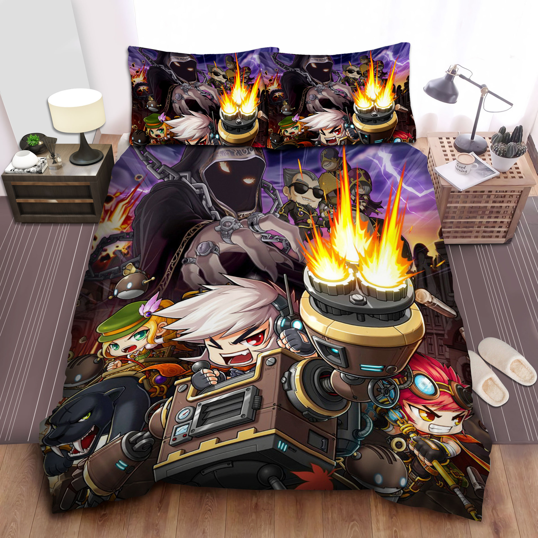 maplestory resistance bed sheets spread comforter duvet cover bedding sets na9nr