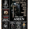 march guy the devil saw me with my head crusaders sword amen gift for father brother husband birthday blanket m86tz