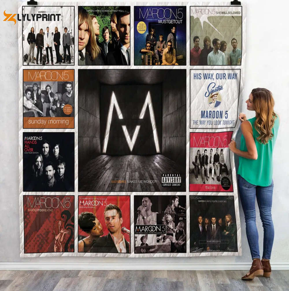 maroon 5 1 quilt blanket for fans home decor gift 1