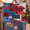 marvel spider man with great power dude spider man blanket xitpg