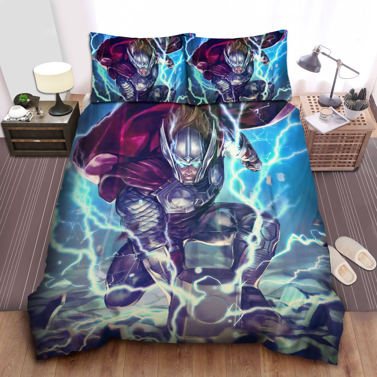 marvel thor the son of odin powerful thunder strike bed sheets spread comforter duvet cover bedding sets h5zwk