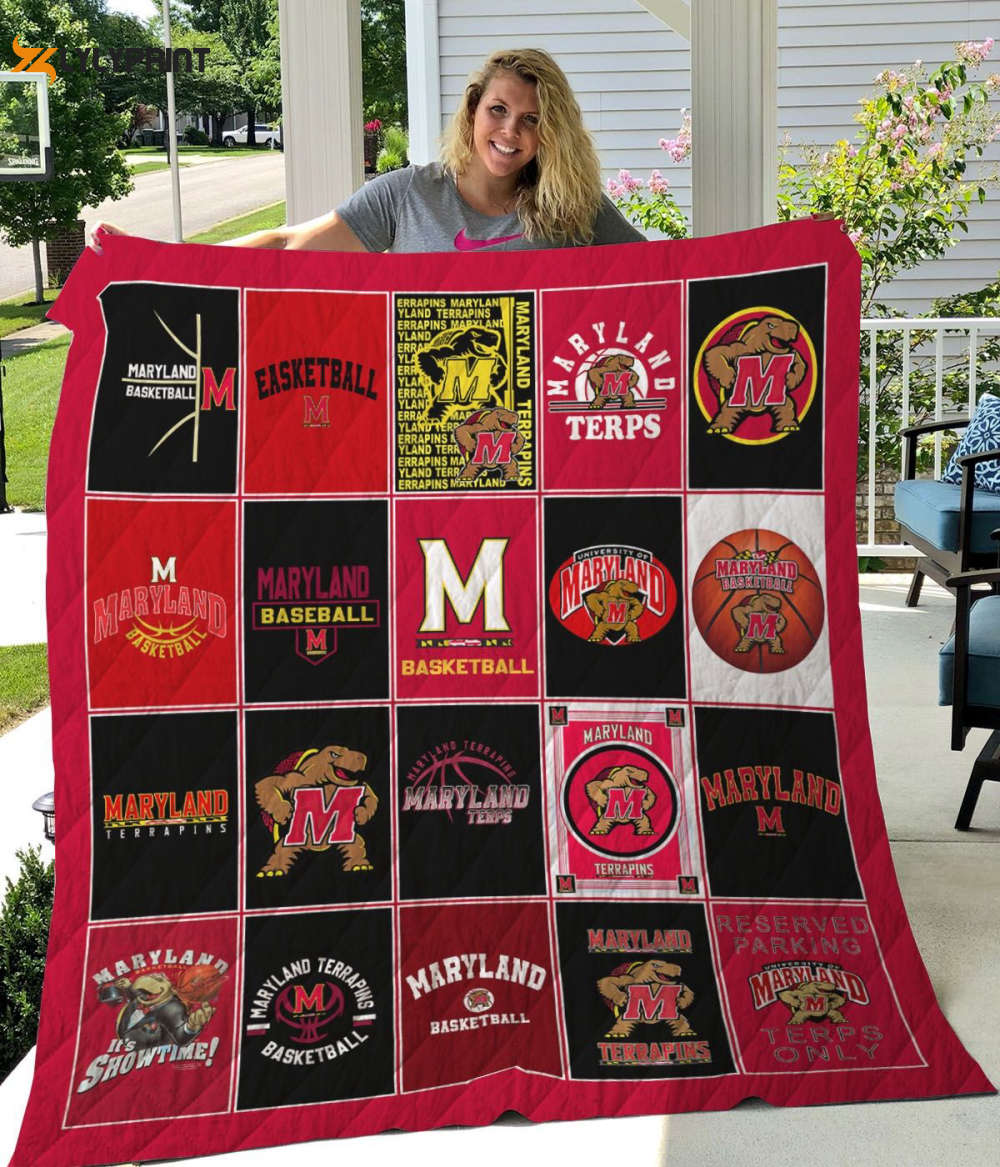 maryland terrapins 1 quilt blanket for fans home decor gift 1 3