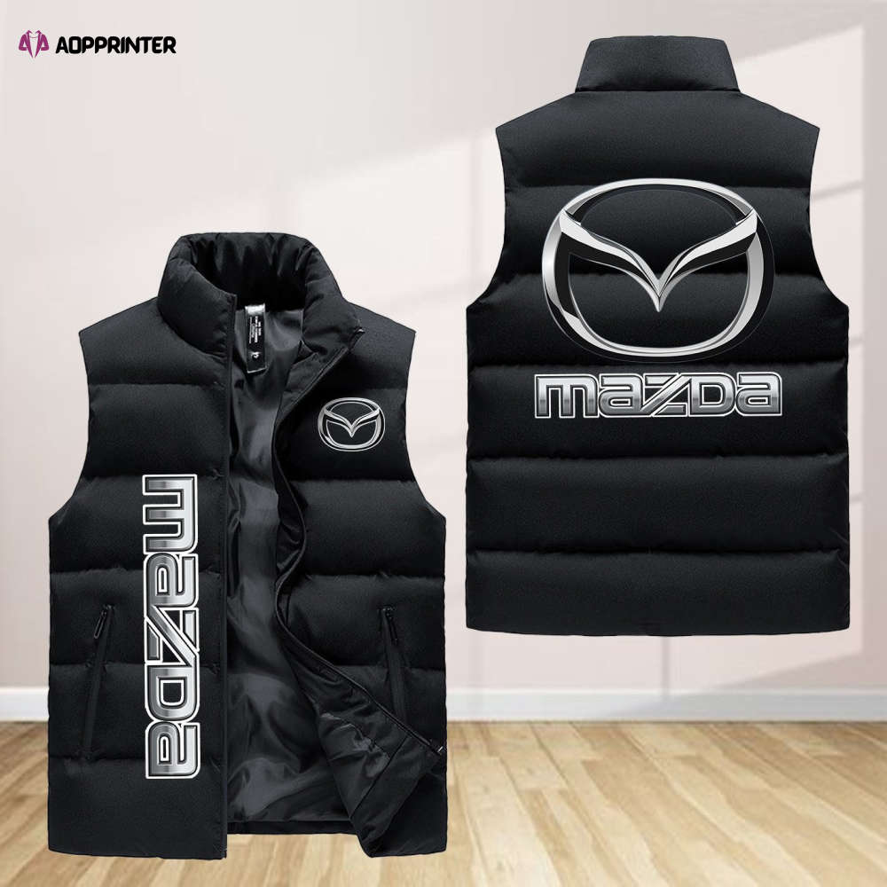 mazda sleeveless puffer jacket custom for fans gifts