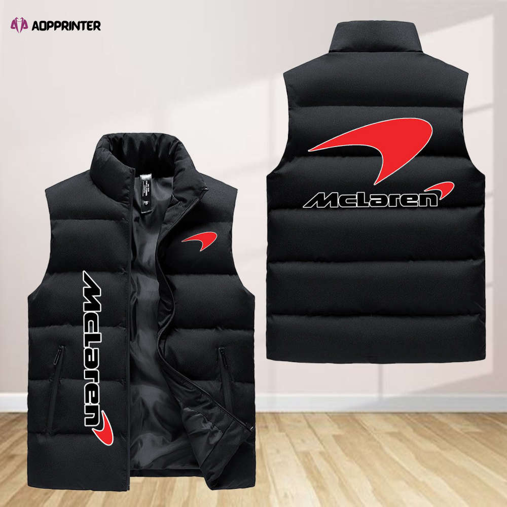 mclaren sleeveless puffer jacket custom for fans gifts