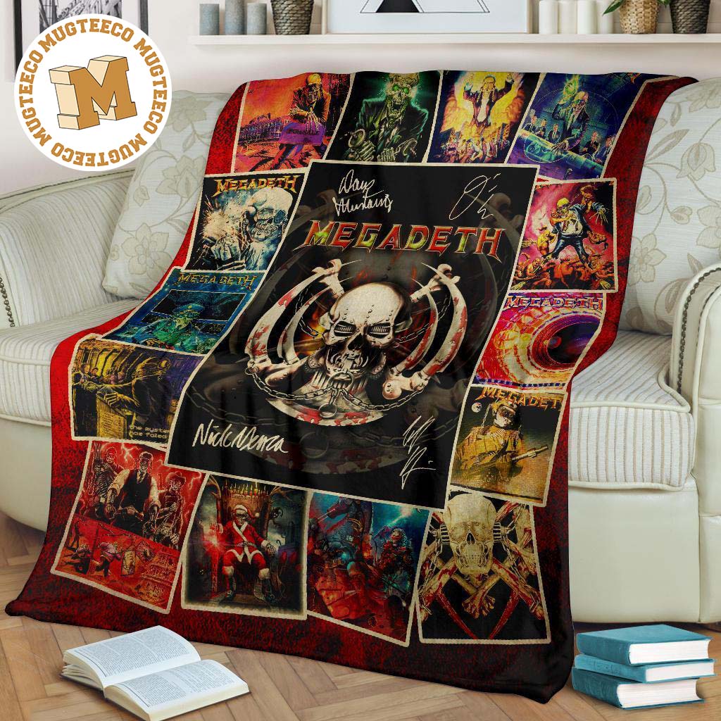 megadeth fleece blanket rock band fan gift idea cwlr3