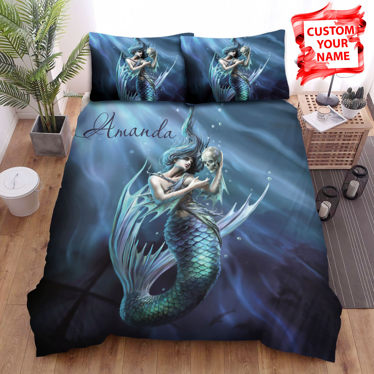 mermaid skull duvet cover bedroom sets comfortable bedding sets kdg3u