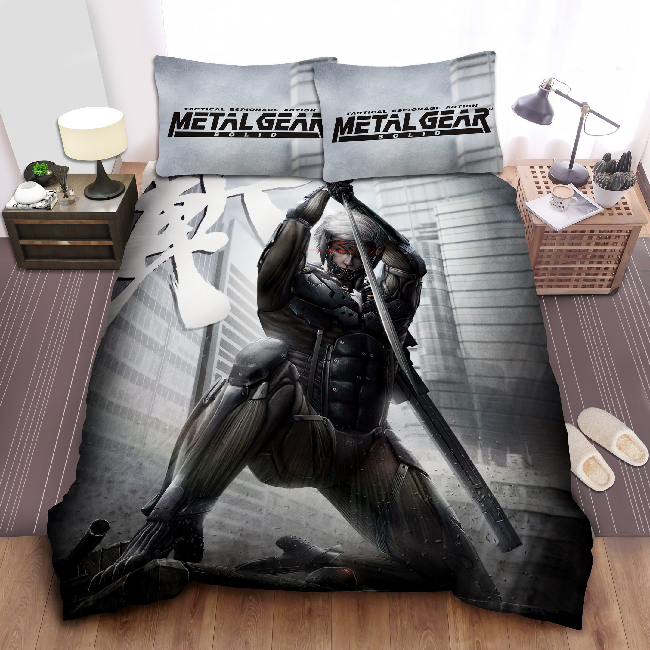 metal gear raiden instruments duvet cover bedroom sets comfortable bedding sets kased