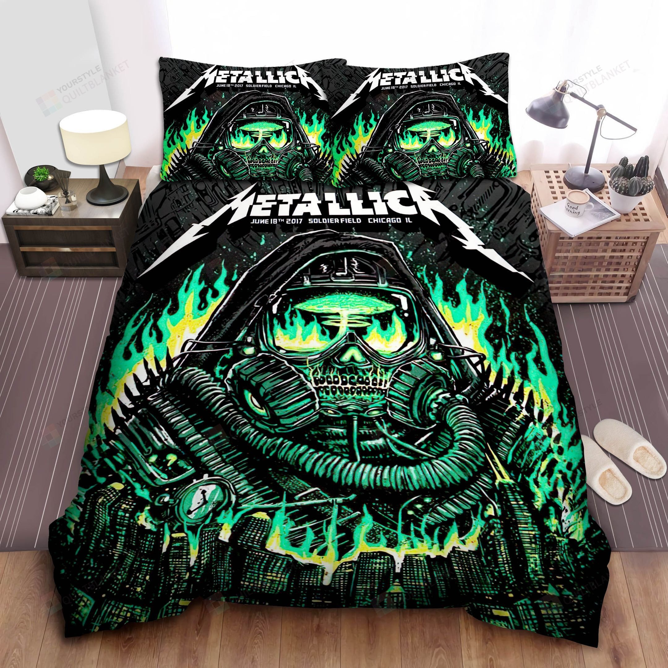 metallica glow in the dark bed sheets duvet cover bedding sets rshcx