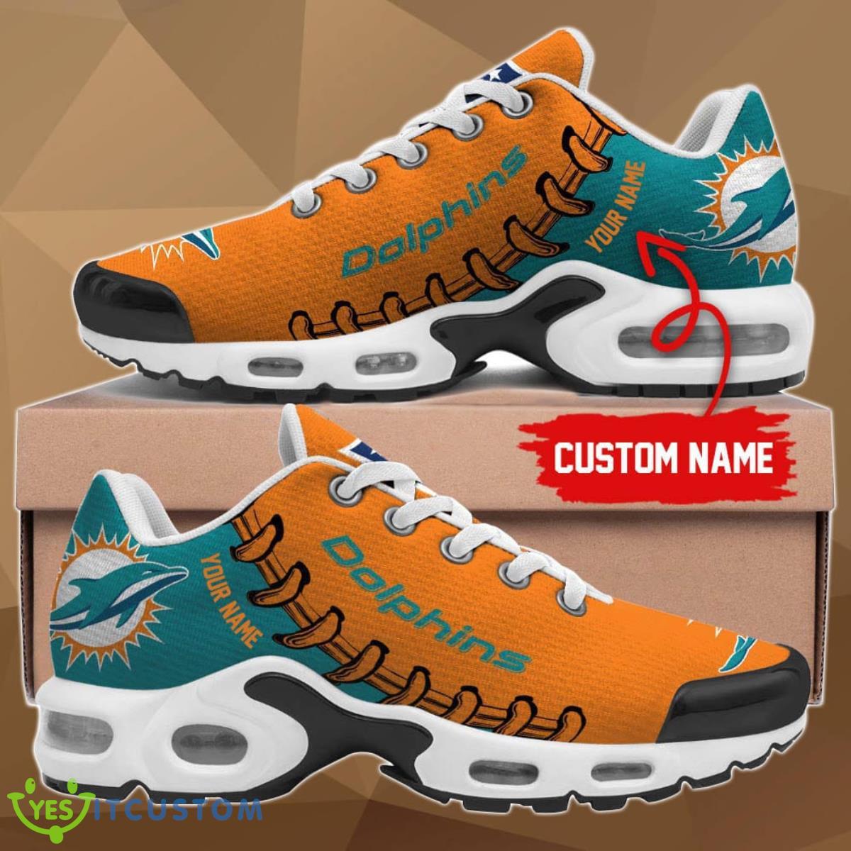 miami dolphins air cushion sports shoes custom name for fans