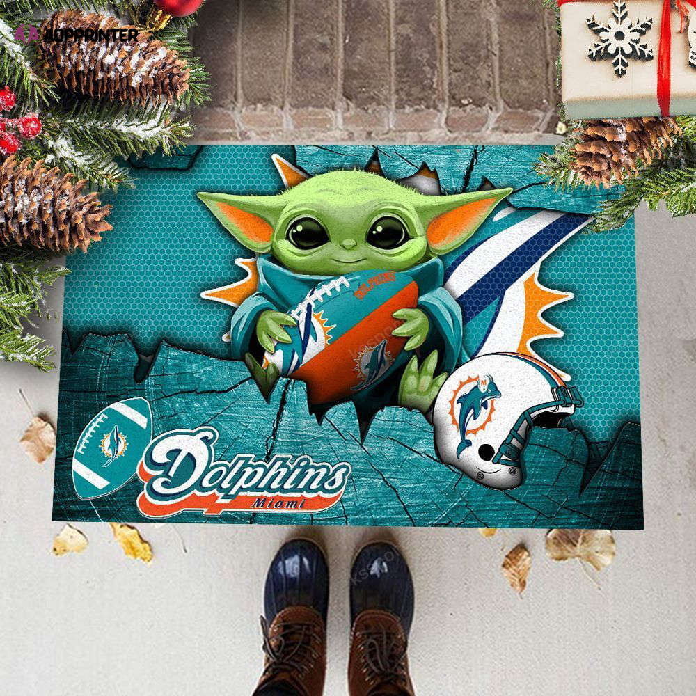 miami dolphins doormat best gift for home decor 1 1