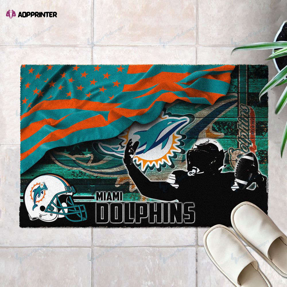 miami dolphins doormat best gift for home decoration