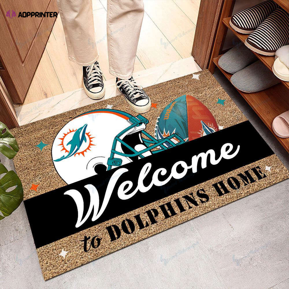 miami dolphins doormat gift for home decor