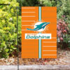 miami dolphins logo 10 double sided printing garden flag home decor gifts 1