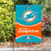 miami dolphins logo 13 double sided printing garden flag home decor gifts 1