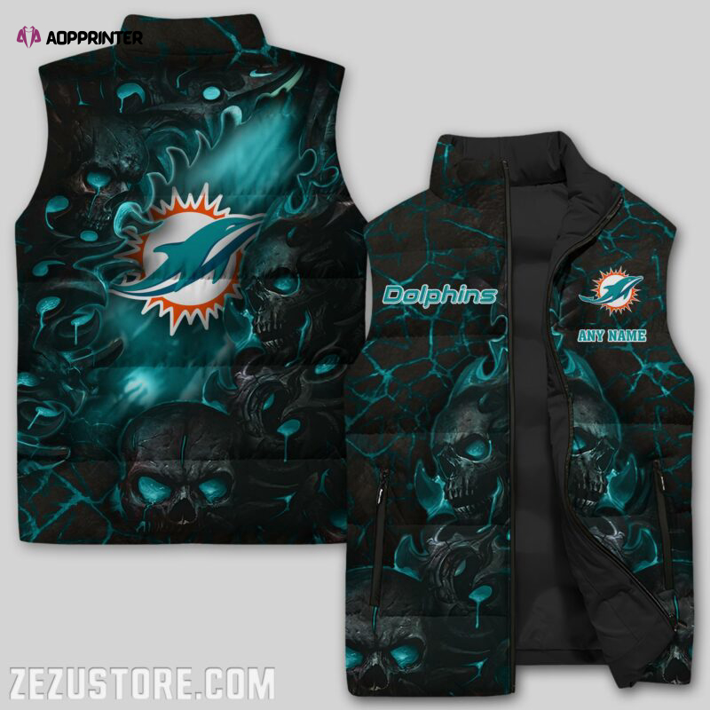 miami dolphins nfl sleeveless puffer jacket custom for fans gifts 15