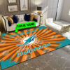 miami dolphins personalized premium rectangle rug 60 vq3cu