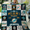 miami dolphins quilt blanket for fans home decor gift 1