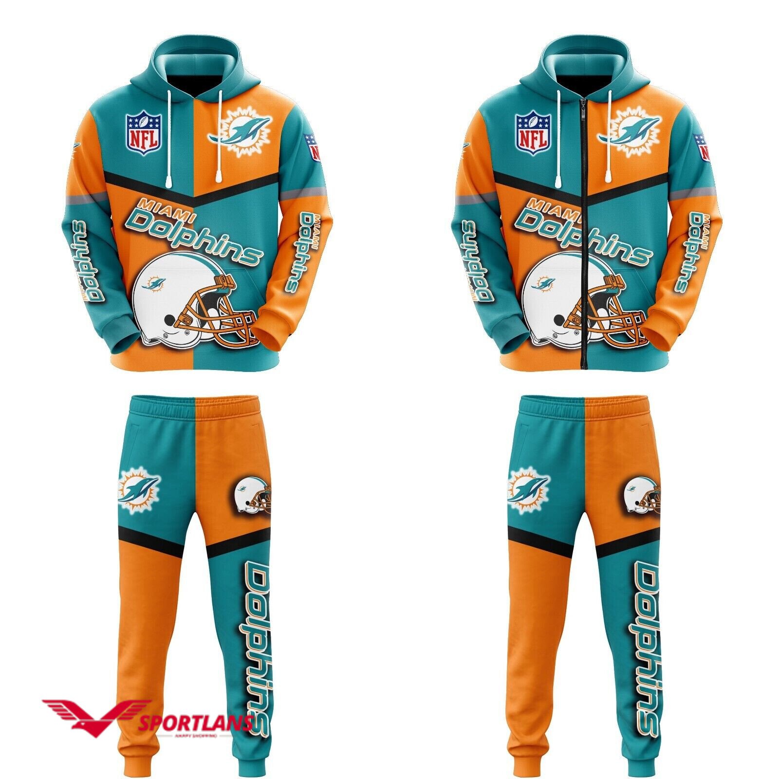 miami dolphins nfl personalized combo hoodie2C zip hoodie and joggers for nfl fans tmhj22011020 f7b858davy