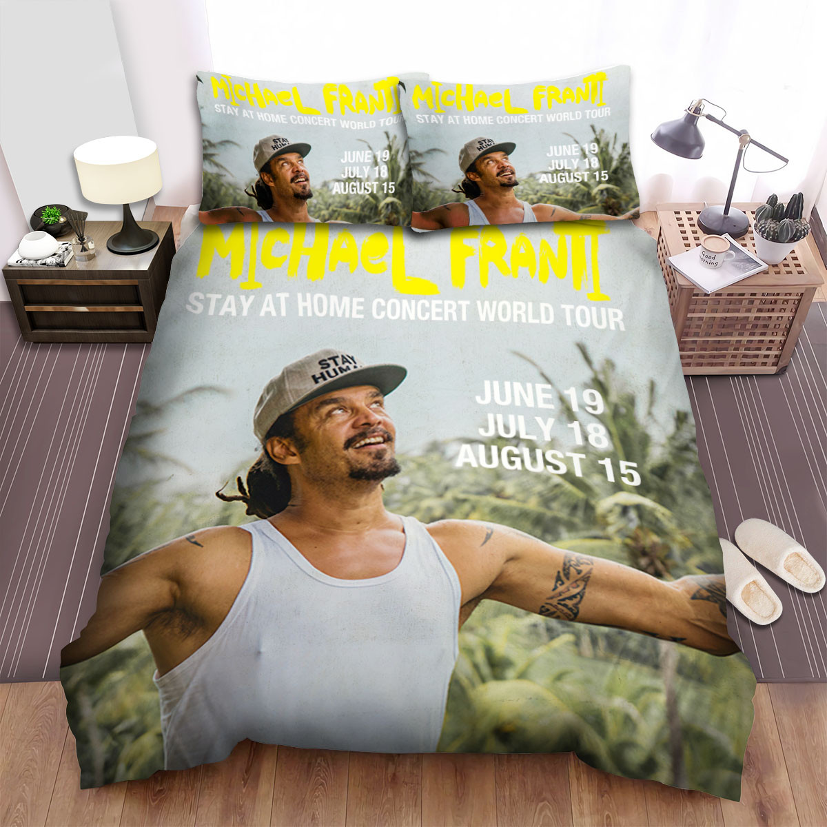 michael franti stay at home concert world tour bed sheets spread comforter duvet cover bedding sets h9ho8