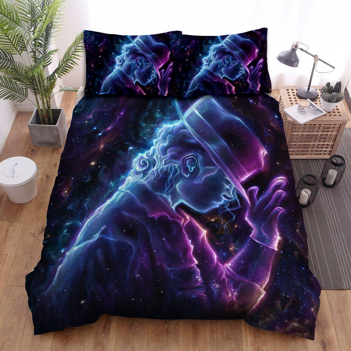 michael jackson in the galaxy artwork duvet cover bedroom sets comfortable bedding sets uxruo