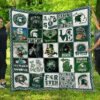 michigan state spartans 3d customized quilt blanket