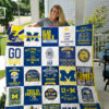 michigan wolverines quilt blanket 1