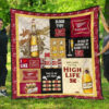 miller high life quilt blanket funny gift for beer lover rdc4v