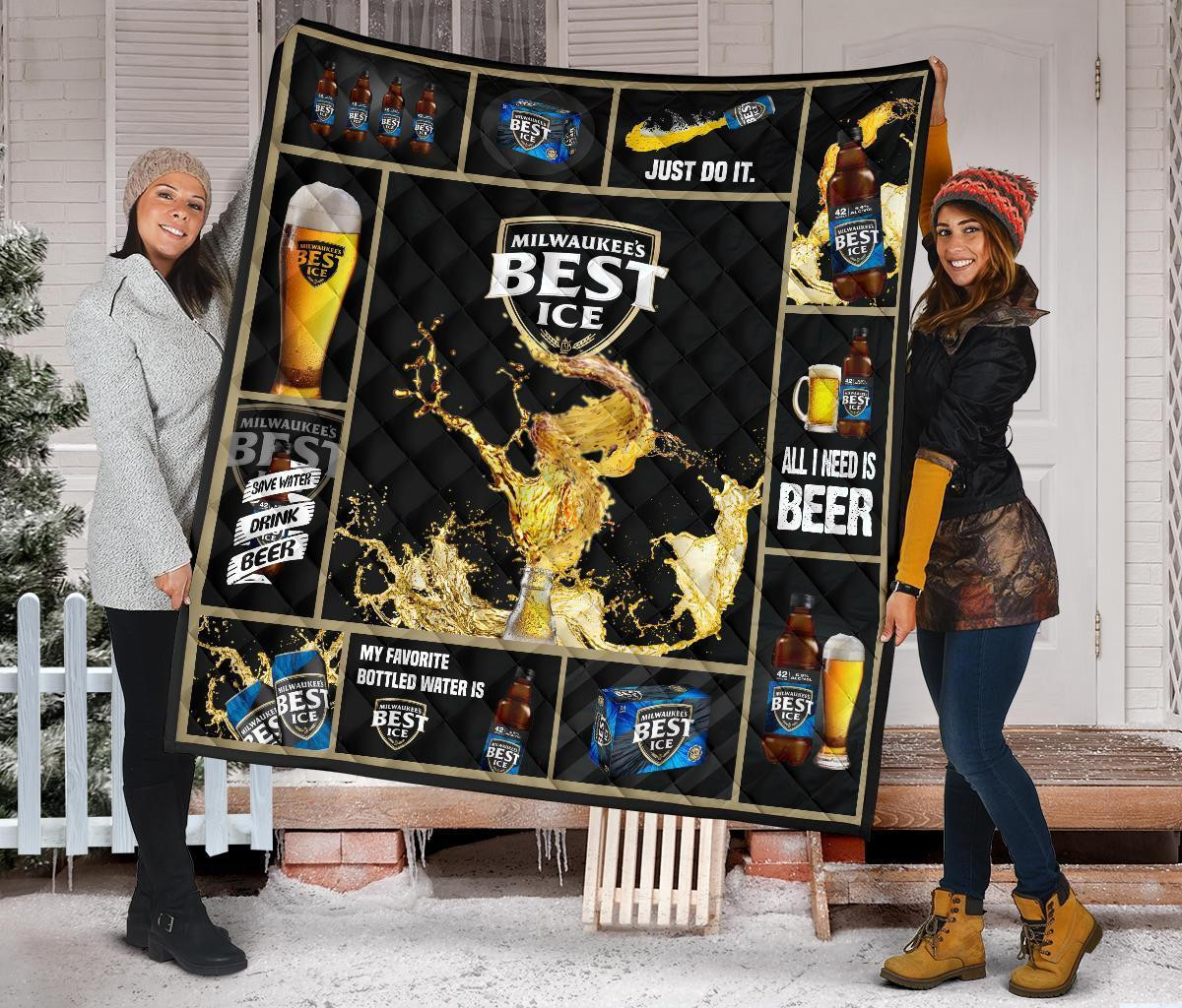 mils best ice quilt blanket all i need is beer gift idea t0aws