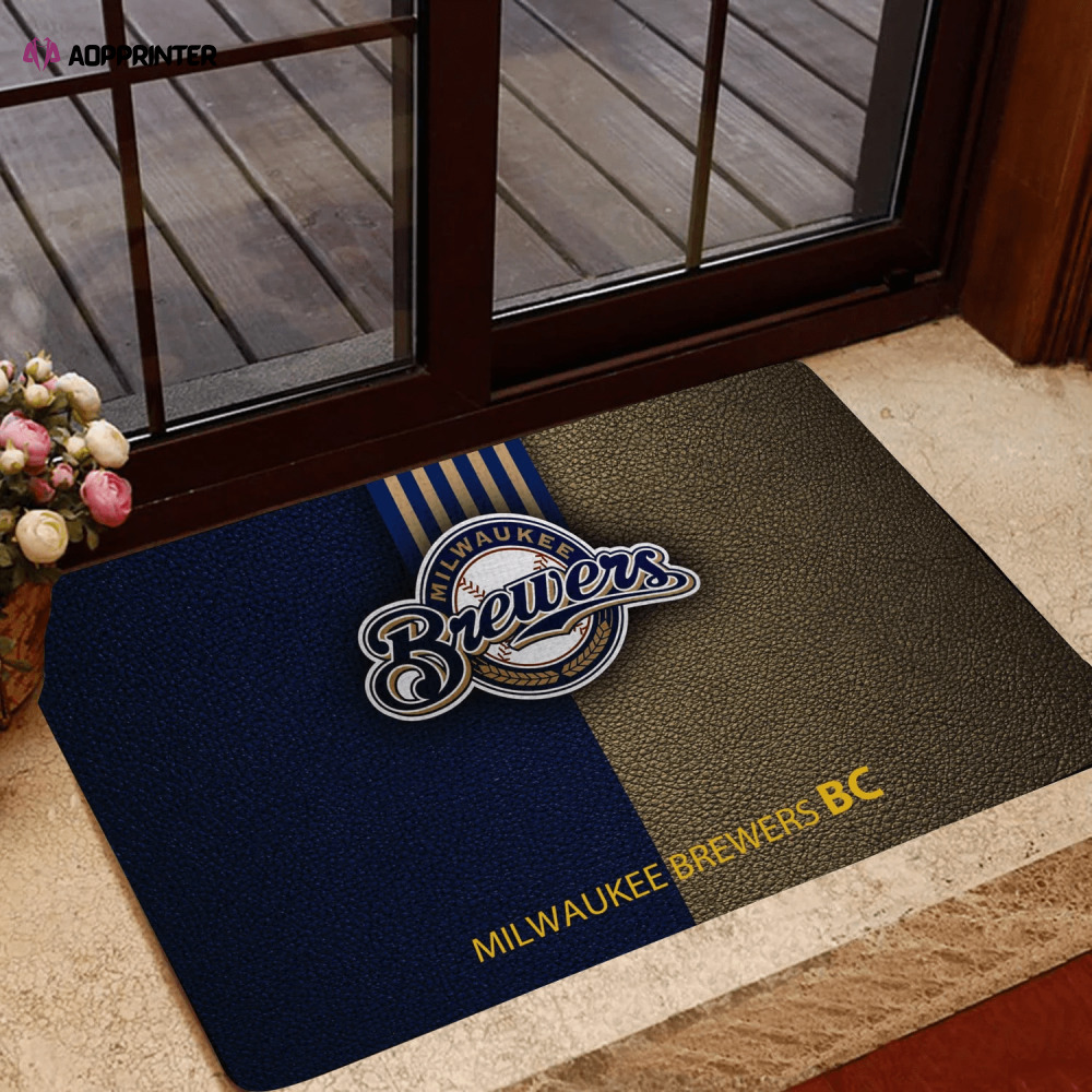 milwaukee brewers doormat best gift for home decor