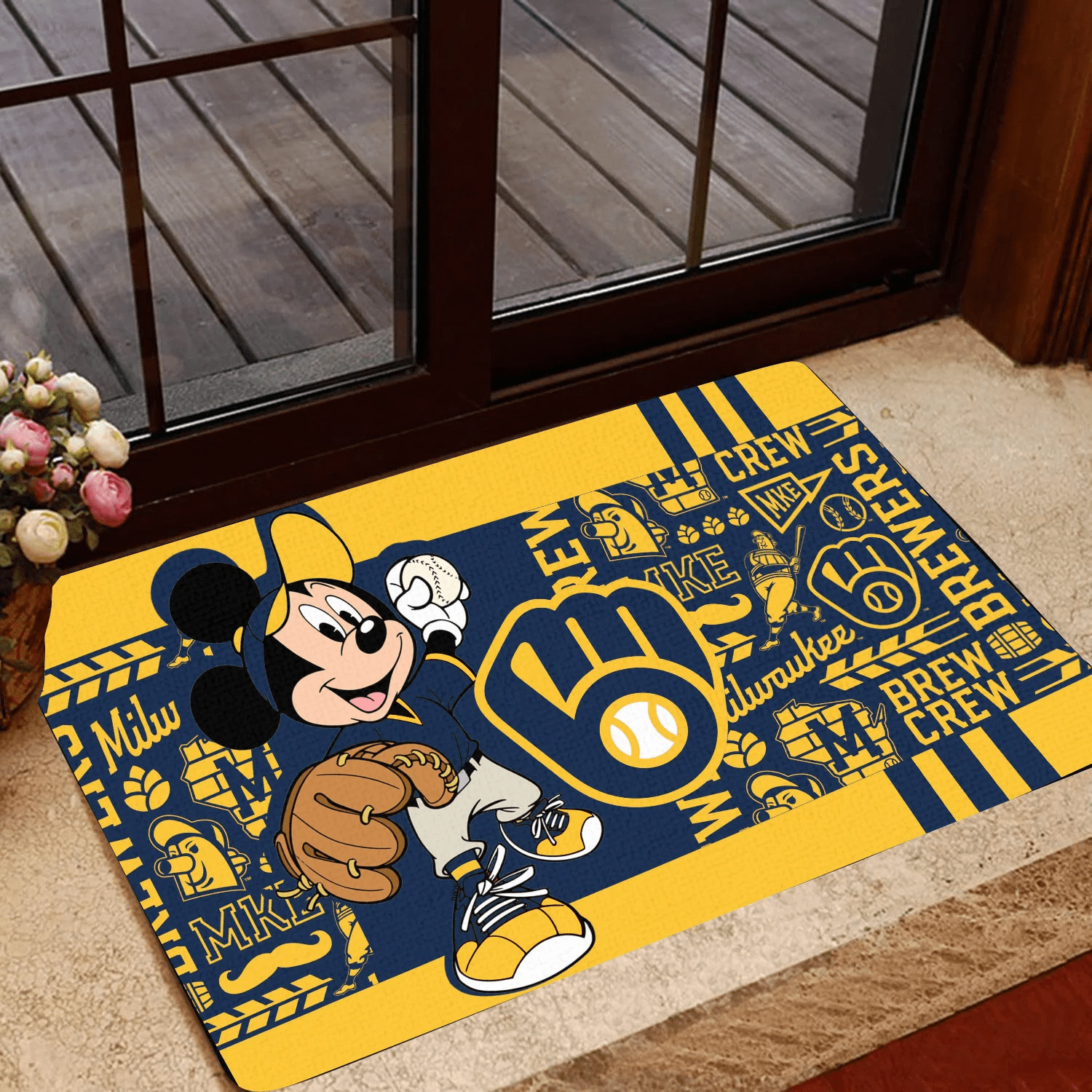 milwaukee brewers doormat bg262