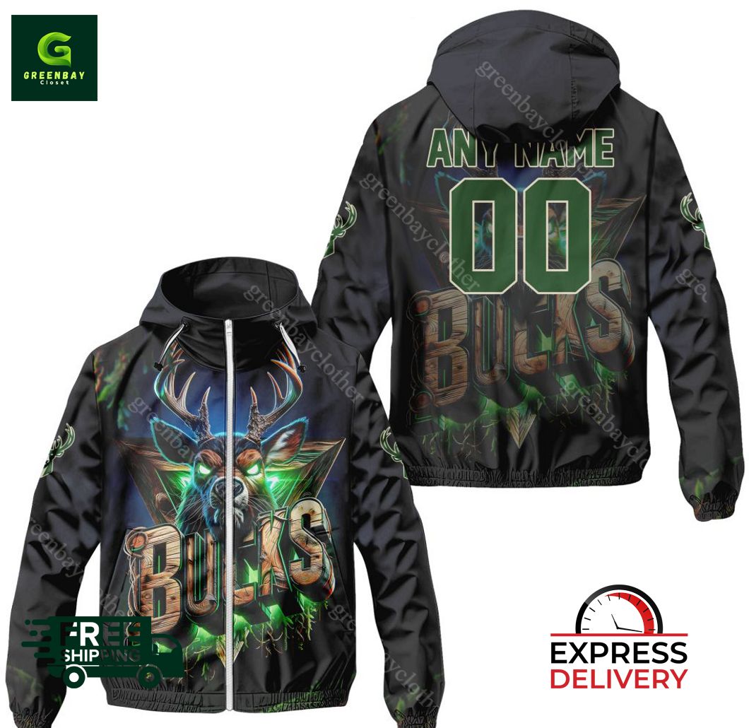 milwaukee bucks nba personalized windbreaker jacket 1 s5FNy