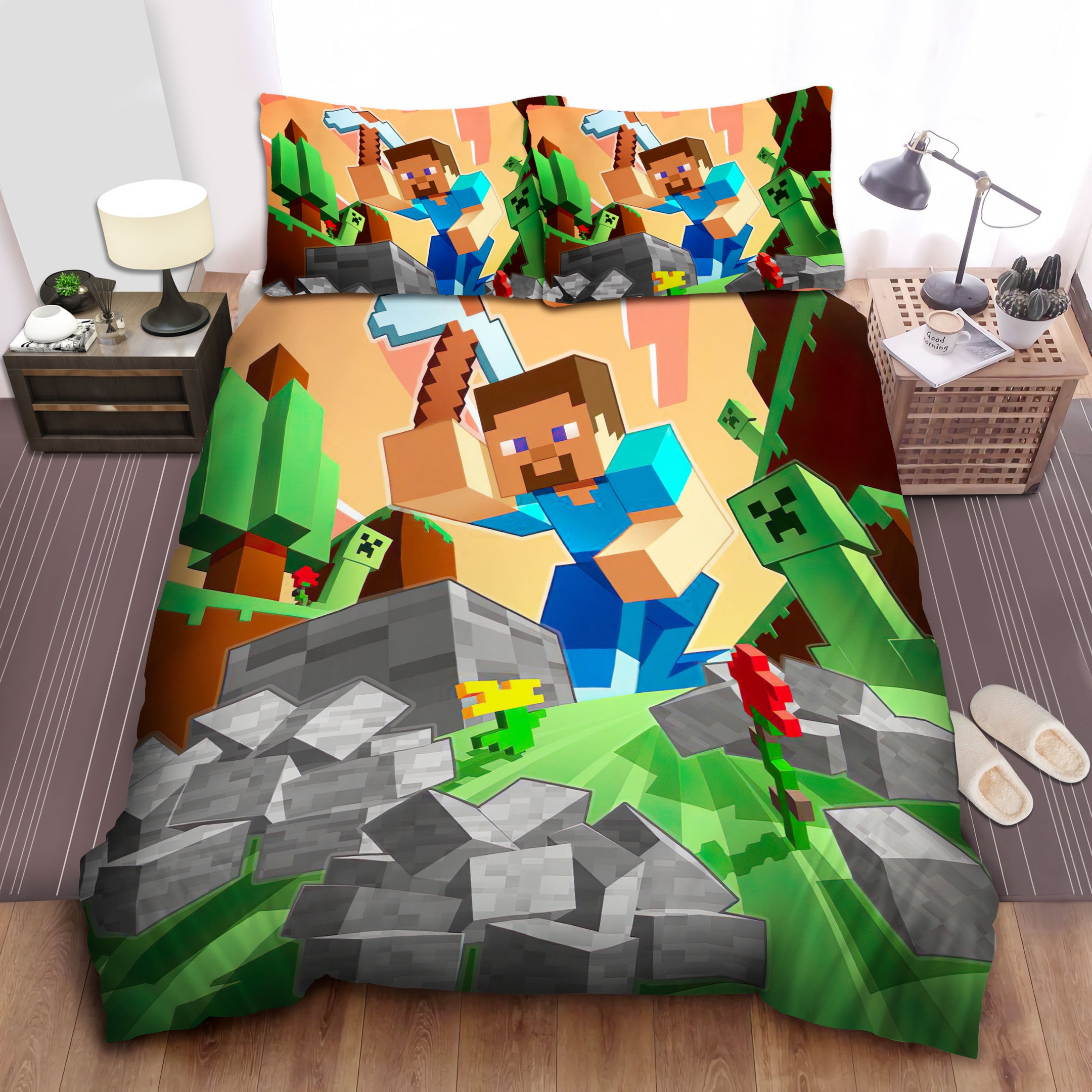 minecraft ultimate suvivor duvet cover bedroom sets comfortable bedding sets fplel