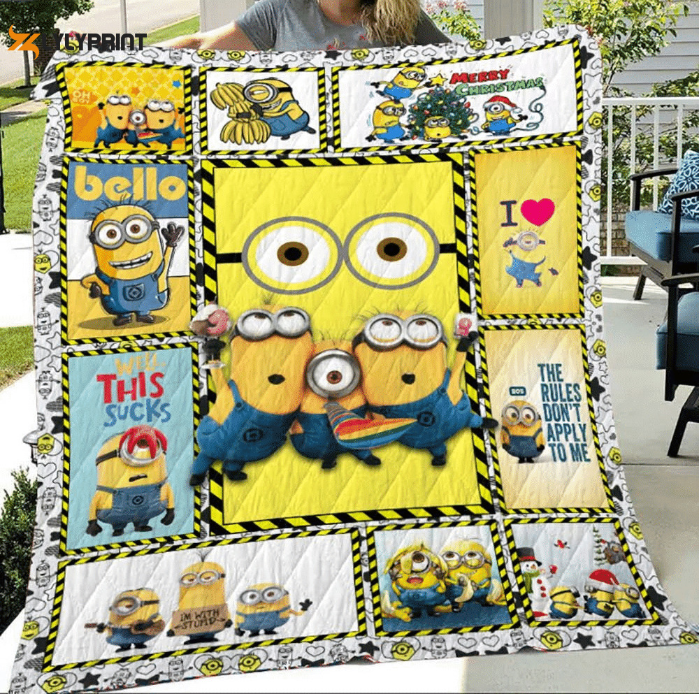 minions despicable me 6 quilt blanket minions despicable me gift fan quilt blanket