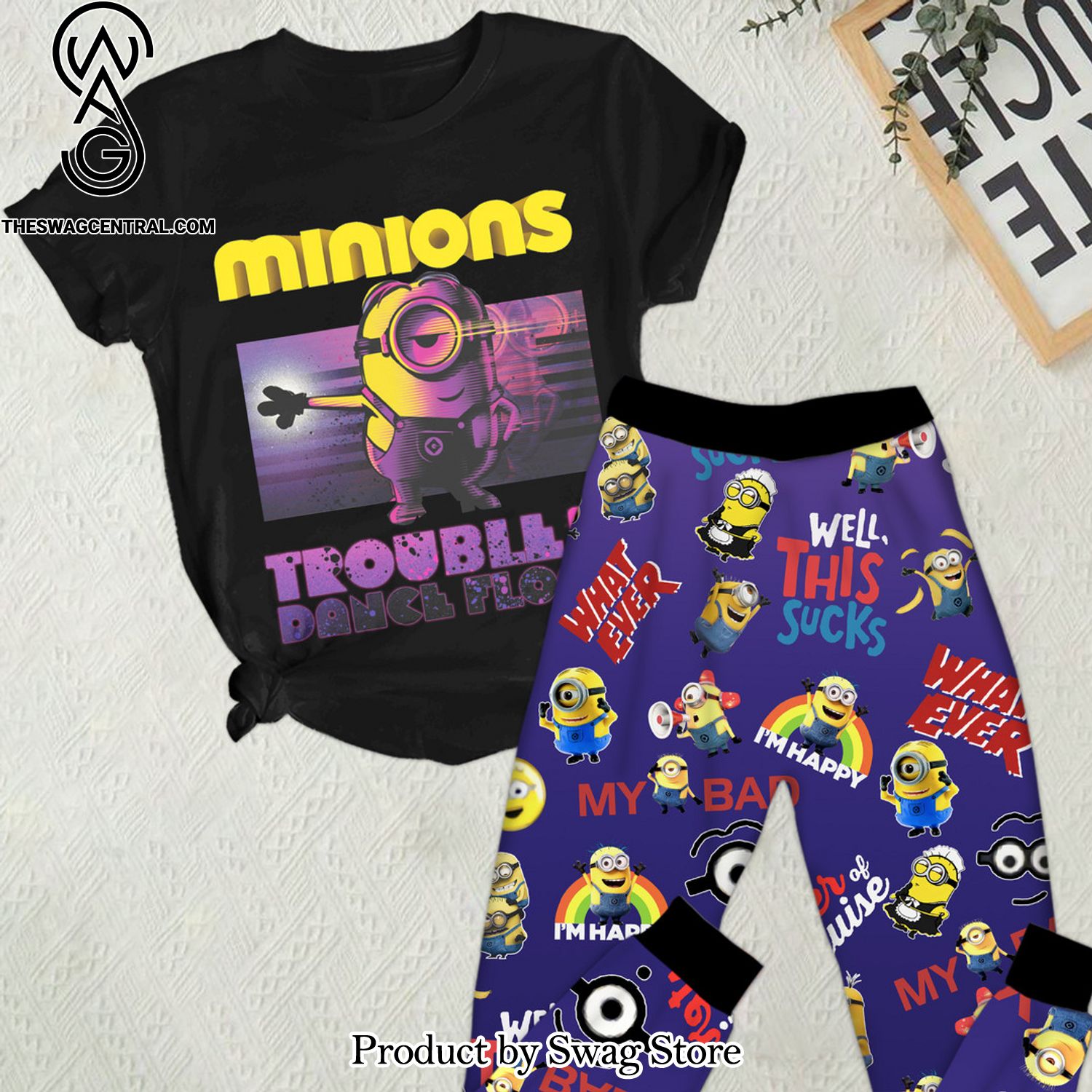 minions movie unisex full print pyjamas set 1 93yWv