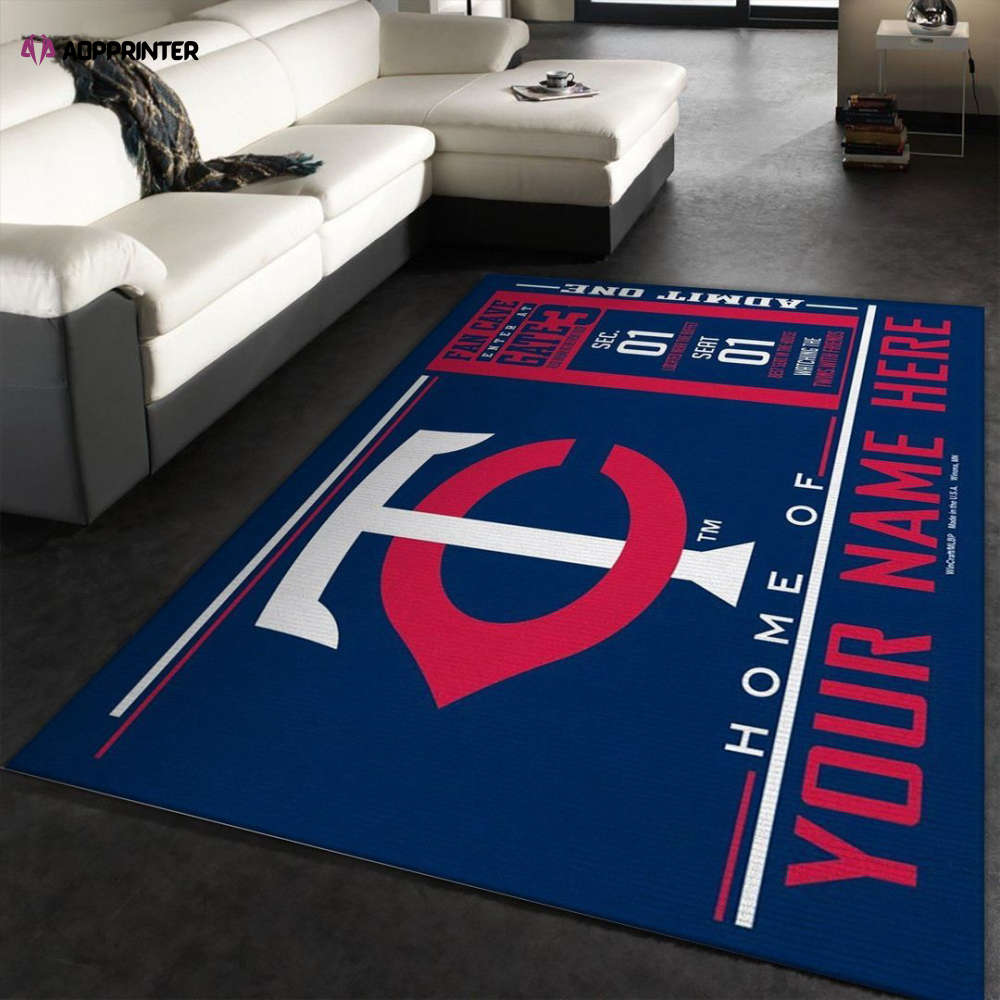 minnesota twins rug living room floor decor fan gifts