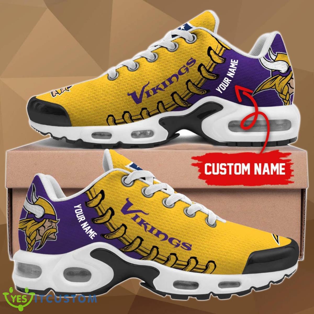 minnesota vikings air cushion sports shoes custom name for fans