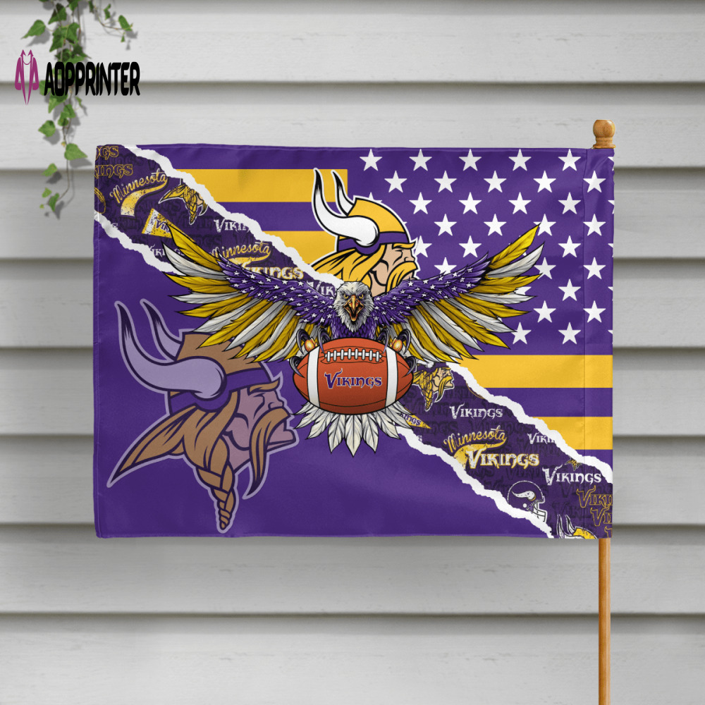 minnesota vikings american landscape house flag