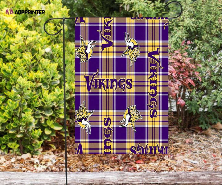 minnesota vikings emblem v12 double sided printing garden flag home decor gifts