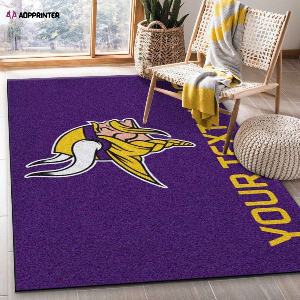 minnesota vikings rug living room floor decor fan gifts 13