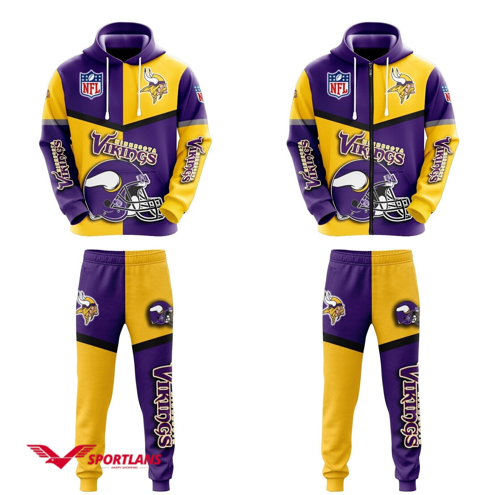 minnesota vikings nfl personalized combo hoodie2C zip hoodie and joggers for nfl fans tmhj22011021 83xuxstgx8