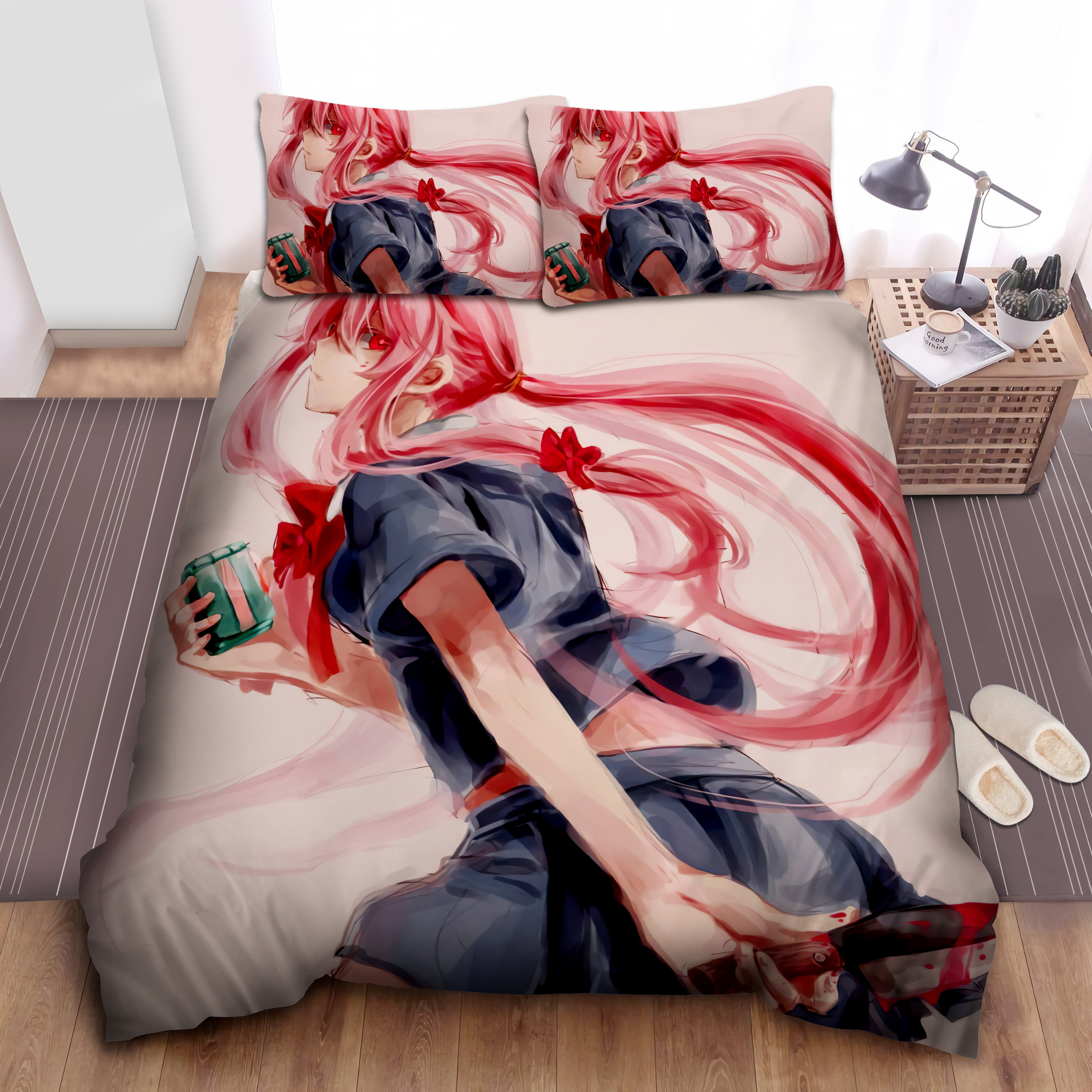 mirai nikki in watercolour duvet cover bedroom sets comfortable bedding sets dzayg