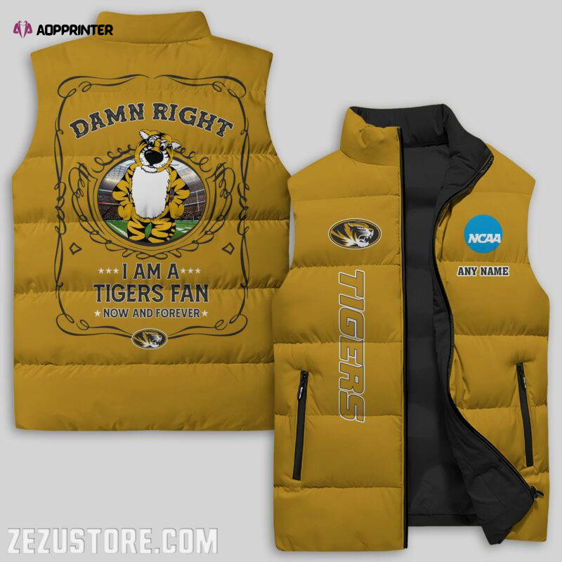 missouri tigers ncaa sleeveless puffer jacket custom for fans gifts 2