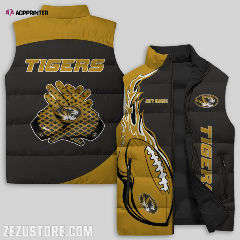 missouri tigers ncaa sleeveless puffer jacket custom for fans gifts