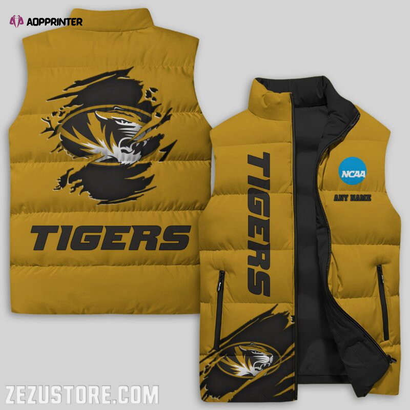 missouri tigers ncaa sleeveless puffer jacket custom for fans spj2145