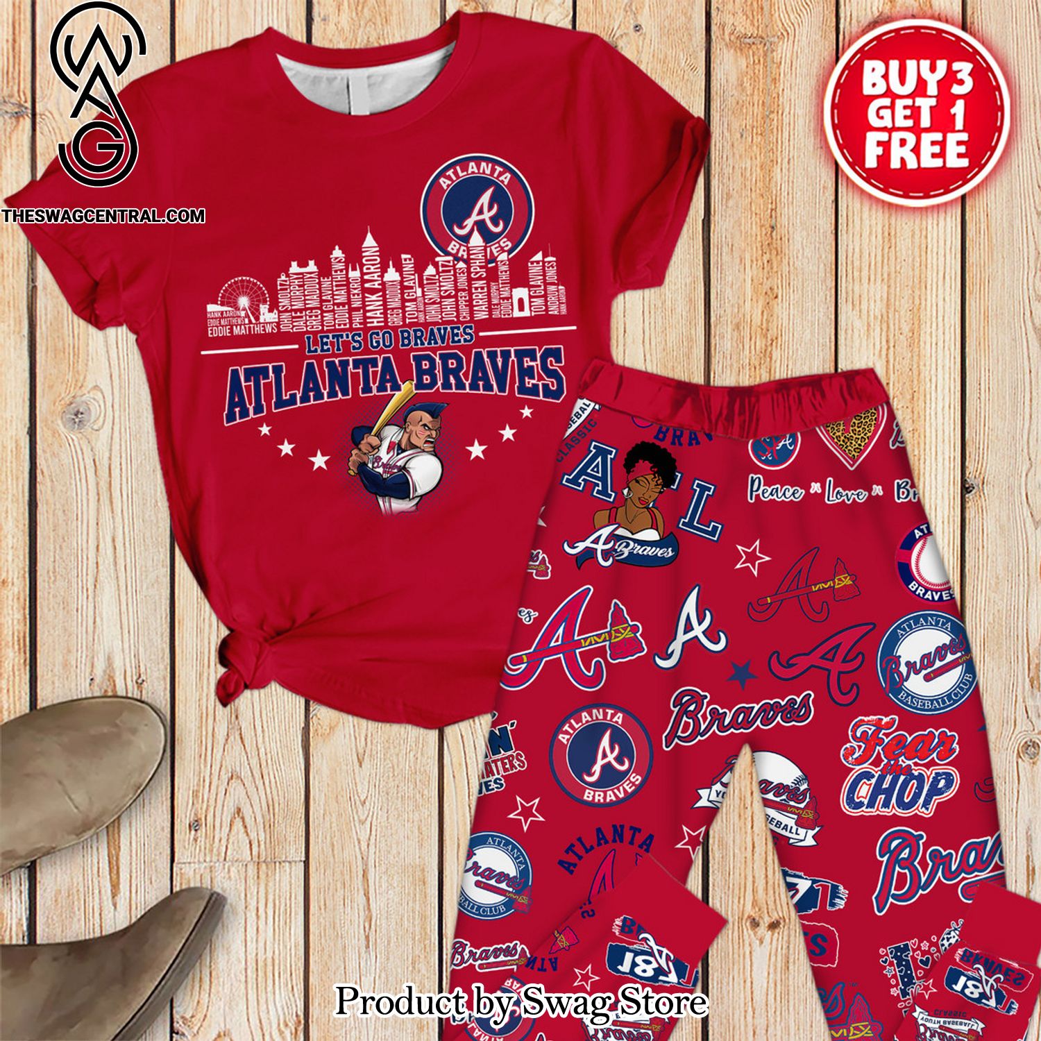 mlb atlanta braves classic all over print pyjamas set 1 uUszp