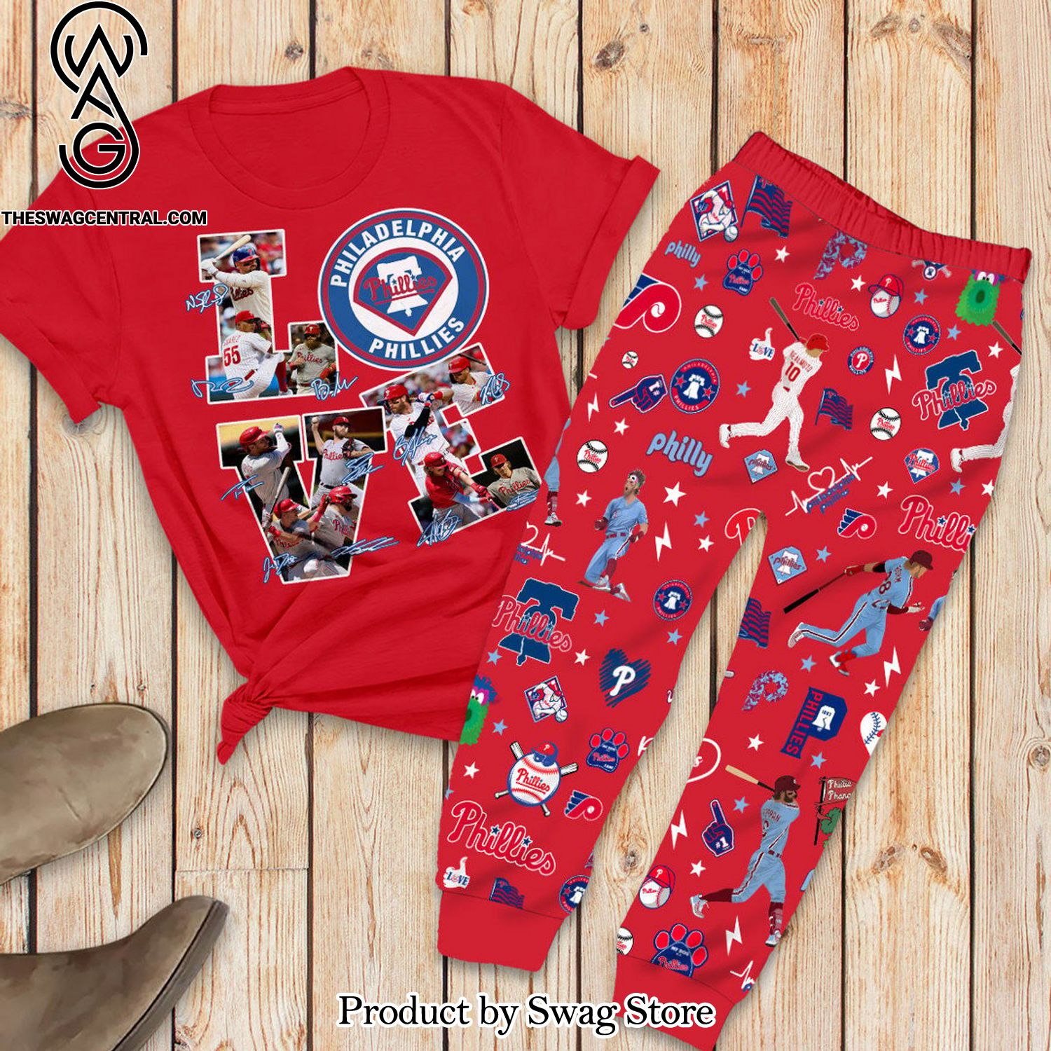 mlb philadelphia phillies full printed unisex pyjamas set 1 vpT7P