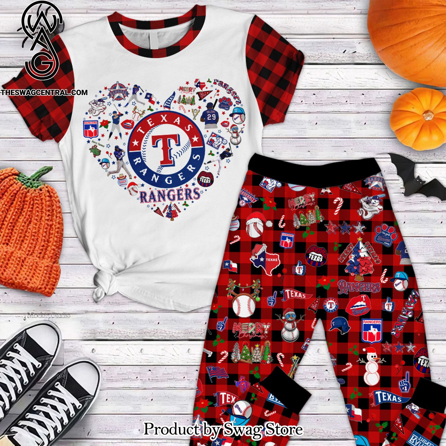 mlb texas rangers classic all over print pyjamas set 1 hA8pV