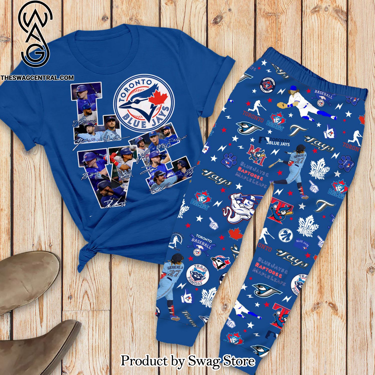 mlb toronto blue jays unisex all over printed pyjamas set 1 hPrwS