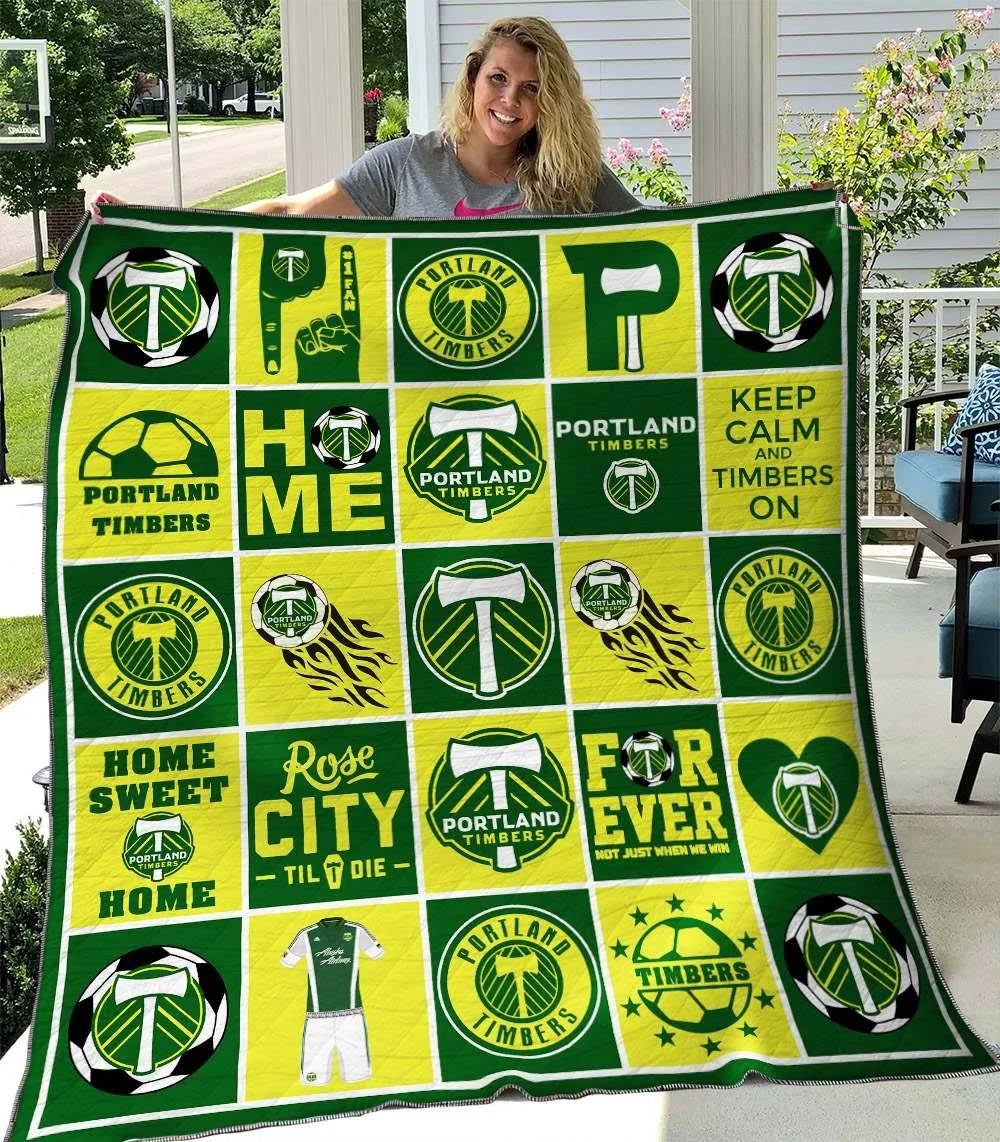 mls portland timbers quilt blanket 3701