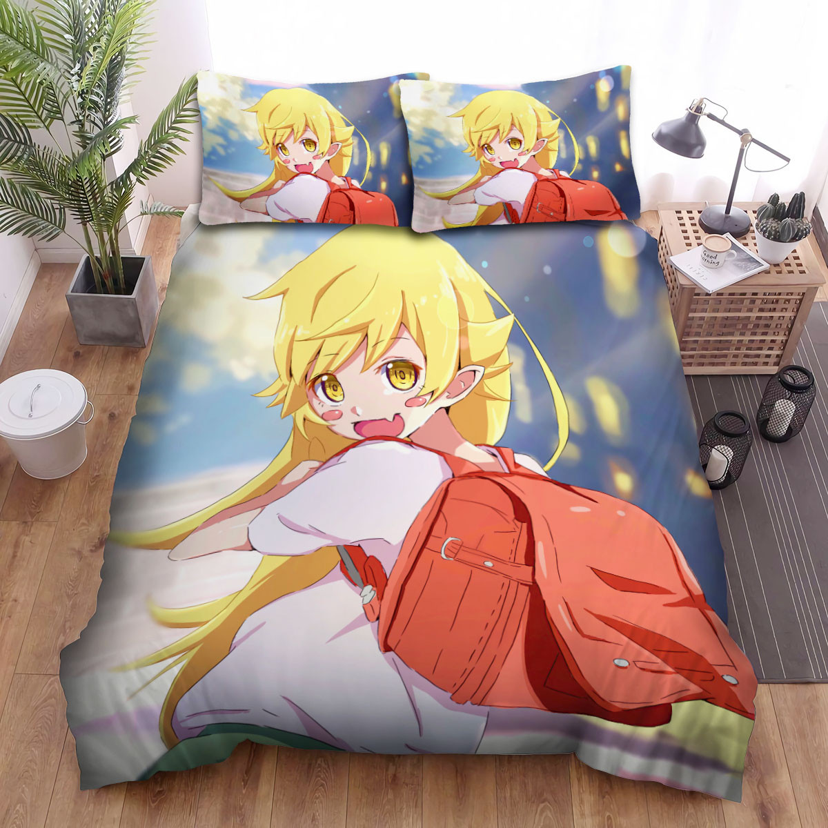 monogatari shinobu oshino going to school bed sheets spread duvet cover bedding sets x7zzu